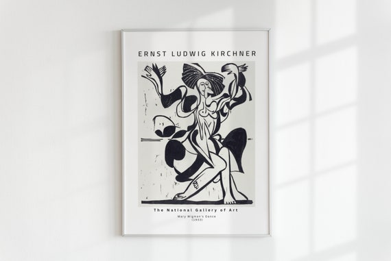 Mary Wigmans Dance 1933 Ernst Ludwig Kirchner Abstract Art Trendy Artwork Aesthetic Decor Minimalist Art Deco Black And White