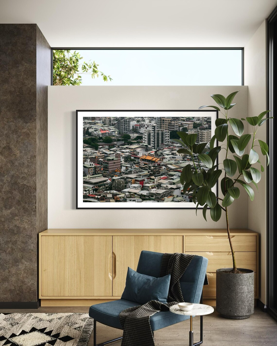 Sweeping Taipei Taiwan City Skyline Aerial Urban Travel Poster
