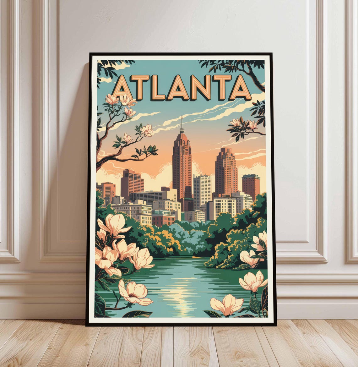 Atlanta Poster Skyline Art Photo Print Gift Georgia Wall