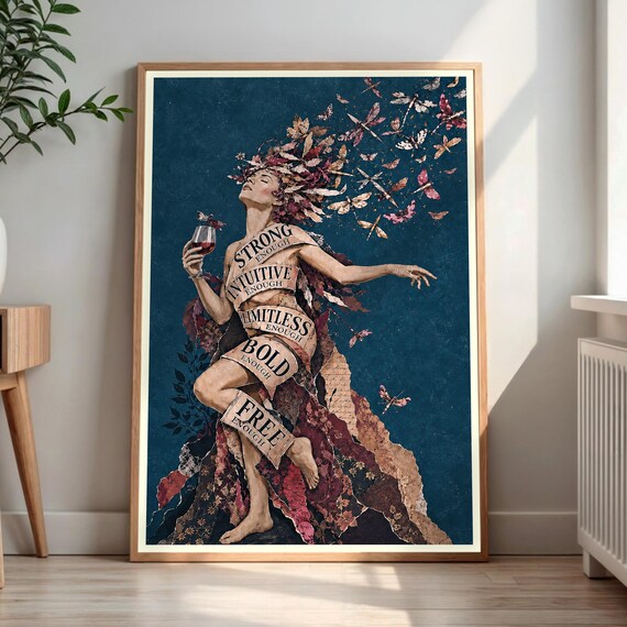 Strong Intuitive Limitless Bold Free Enough Dancing Woman Art Poster