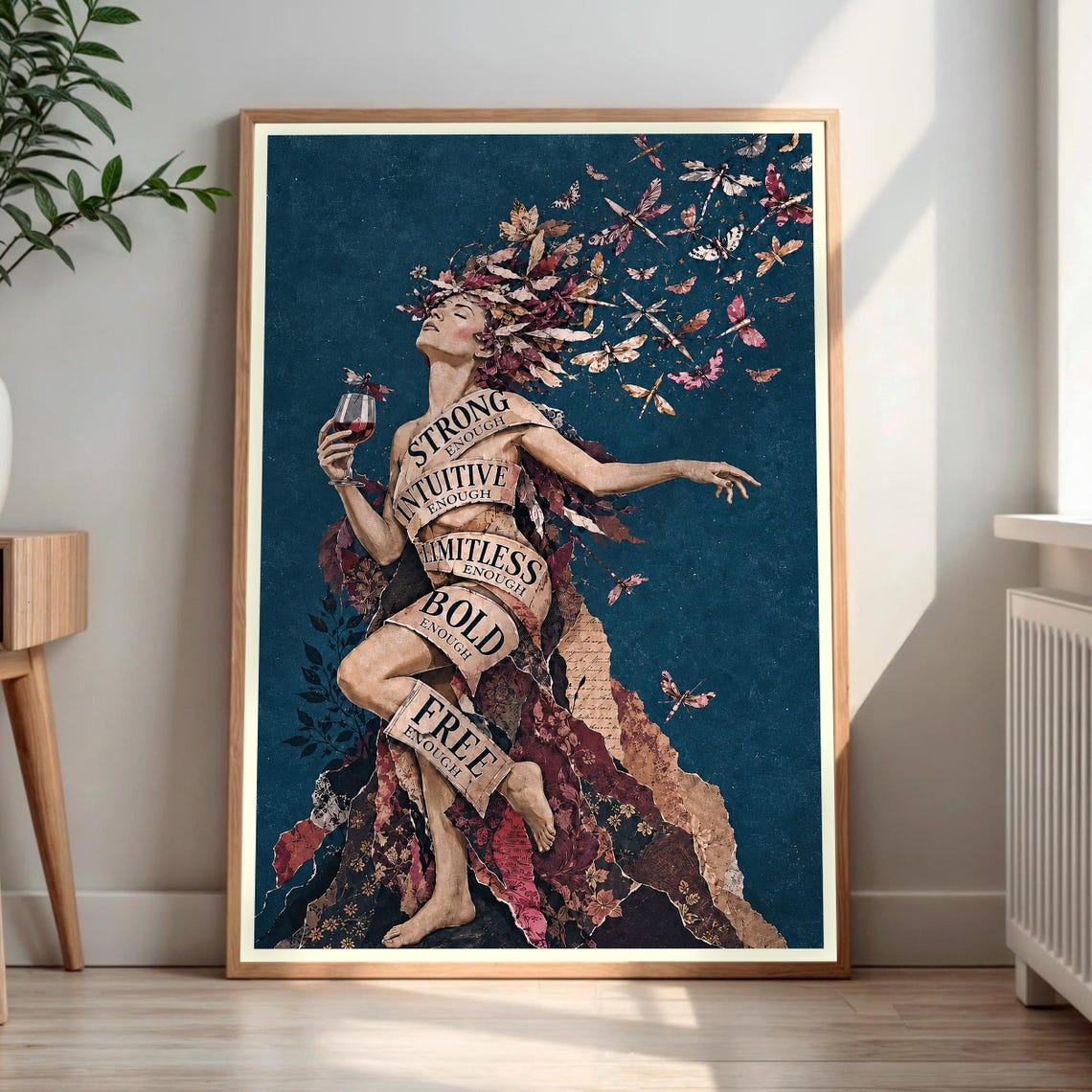Strong Intuitive Limitless Bold Free Enough Dancing Woman Art Poster