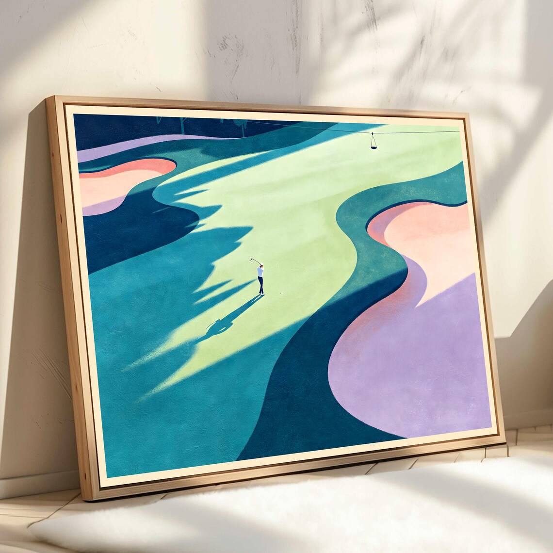 Abstract Golf Course, Sports Decor Poster
