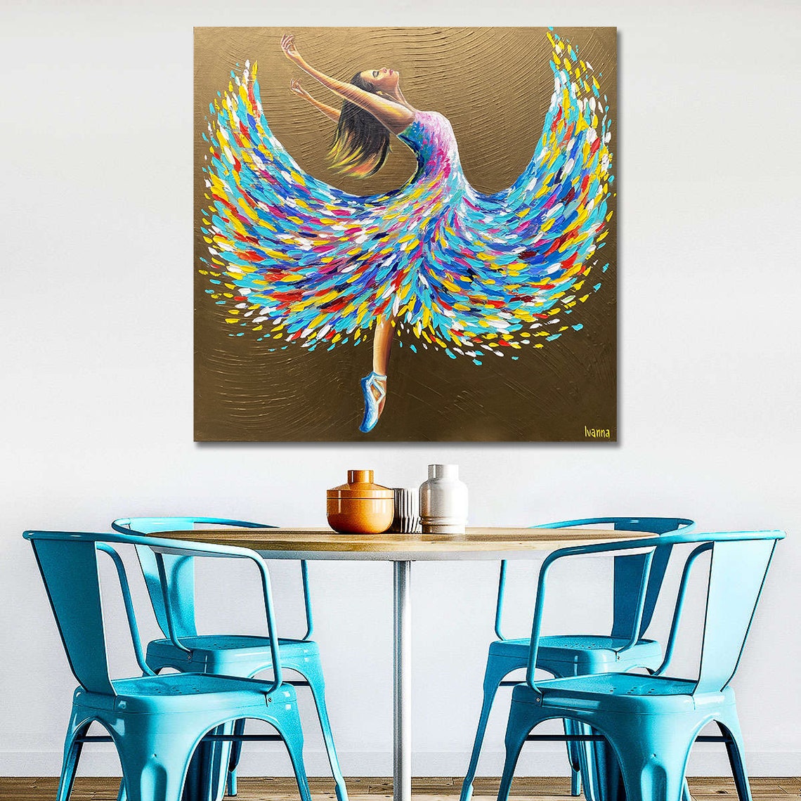 Ballerina Painting Original Ballet Painting Dance Recital Gift Ballet Wall Art Girly Painting Ballet Gift Impasto Painting Ballerina Art - Image 2