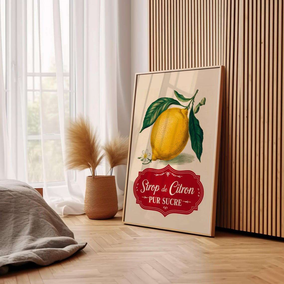 Sirop de Citron Vintage Lemon French Kitchen Advertising Poster - Image 3