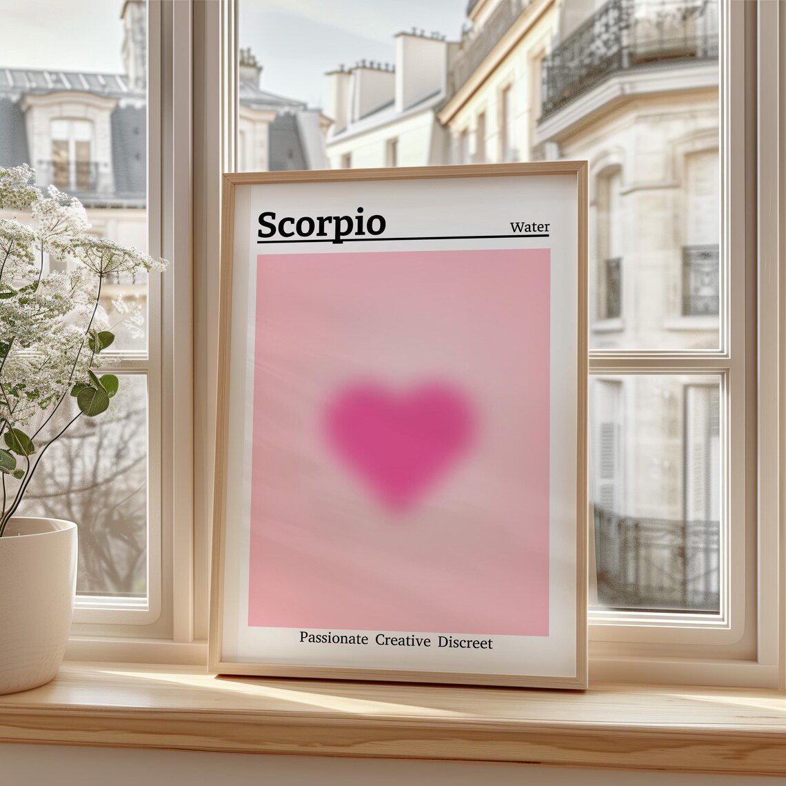Scorpio Aura Heart Zodiac Poster Water Sign Spiritual Traits Decor - Image 4