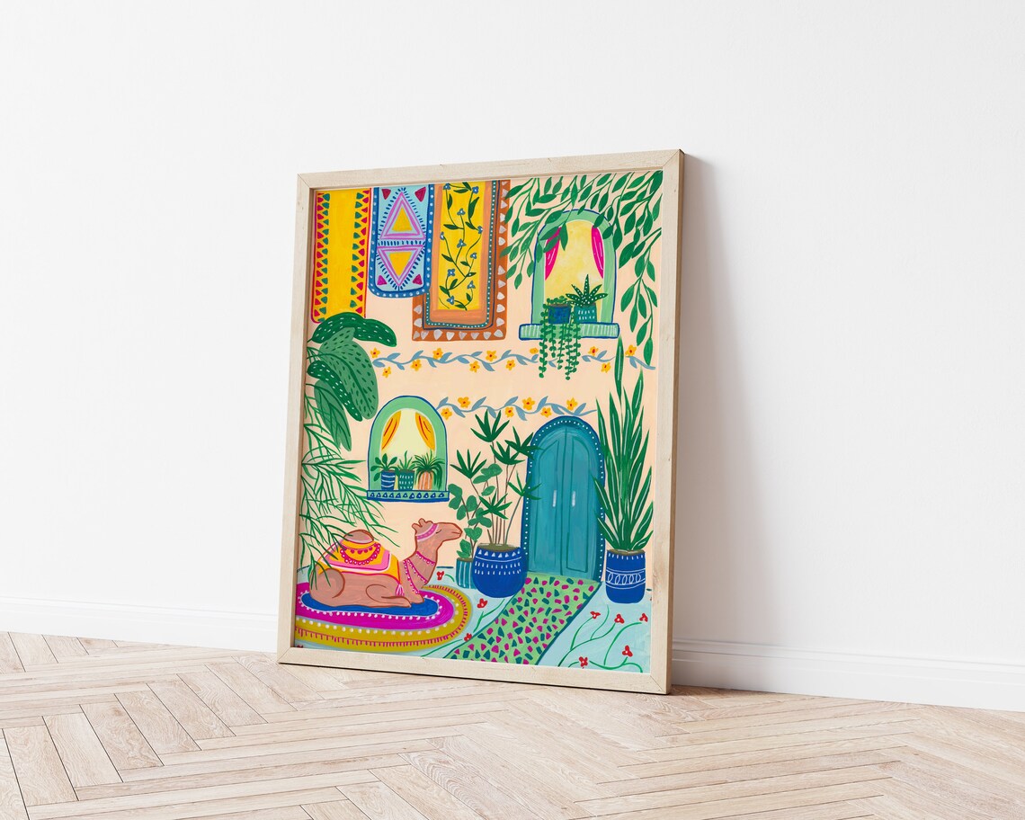 Moroccan Camel Art Print, Christmas Gift for Traveller - Image 3