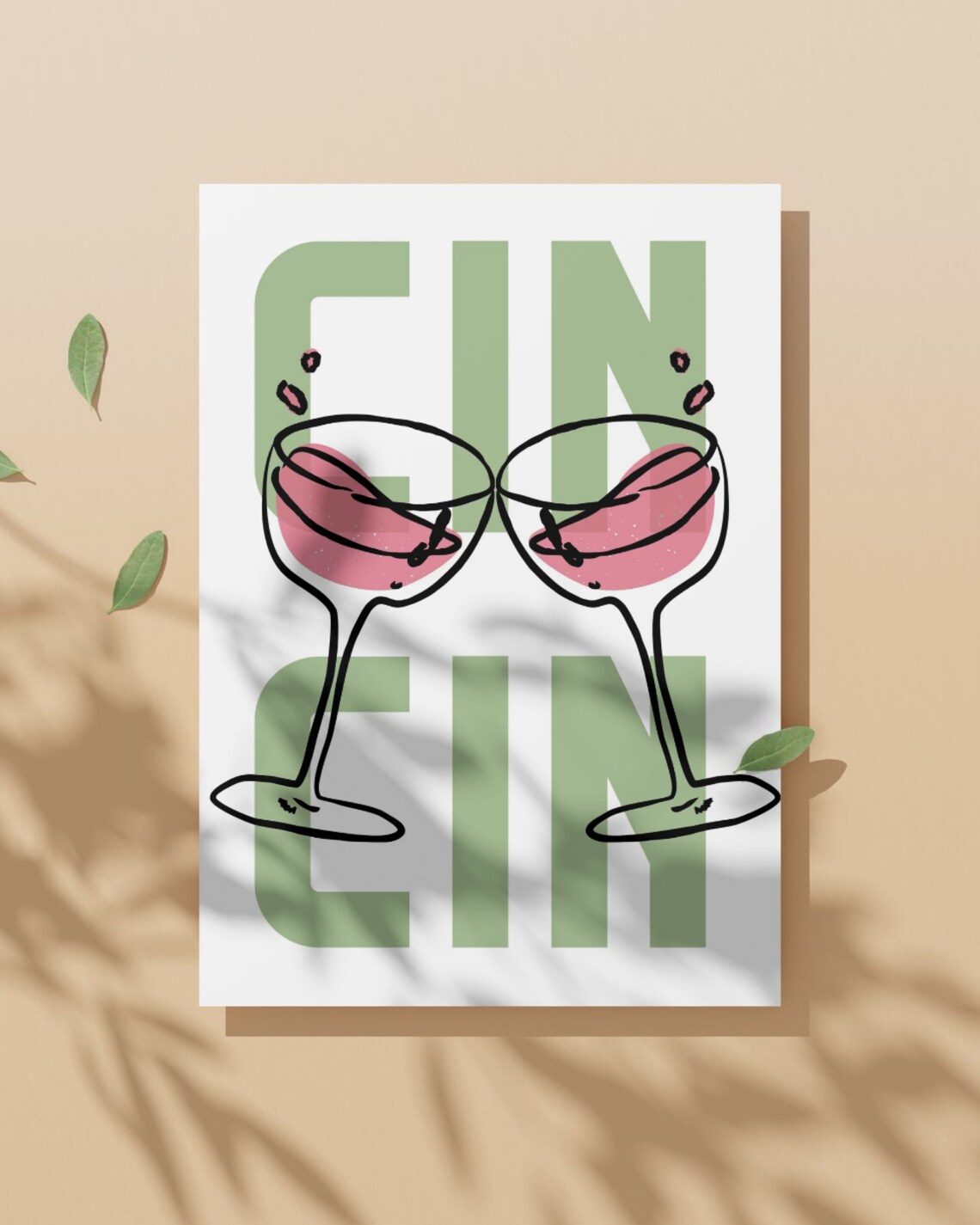 Cin Cin Vintage Drink Poster, Retro Kitchen Art - Image 2