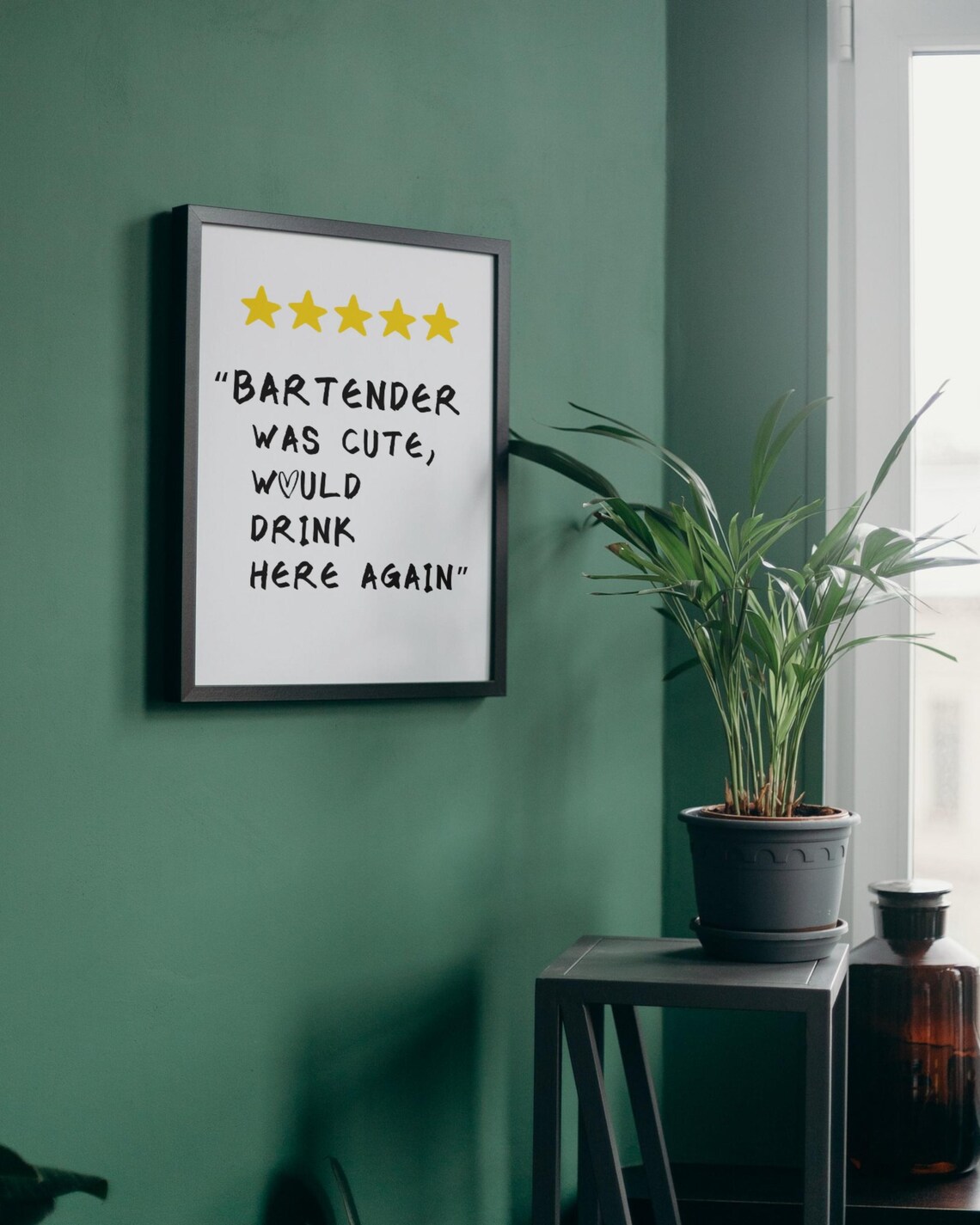 Bartender Was Cute Hand Drawn Wall Art Print - Image 3