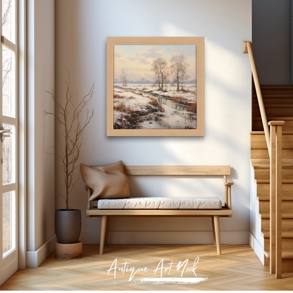 Trees In Winter, Vintage Landscape Wall Art - Image 3
