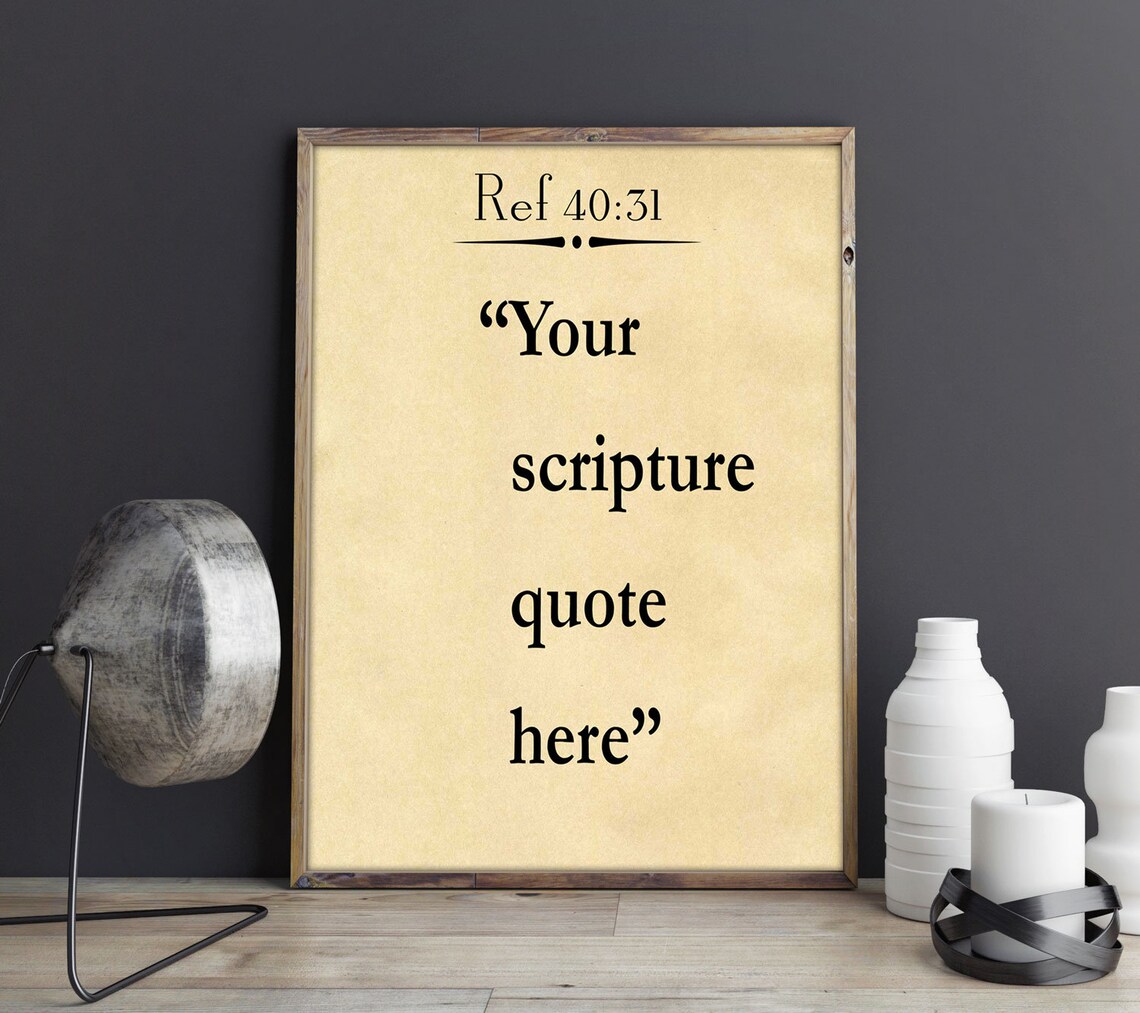 Custom Bible Quote Personalized Scripture Wall Art Print - Image 2