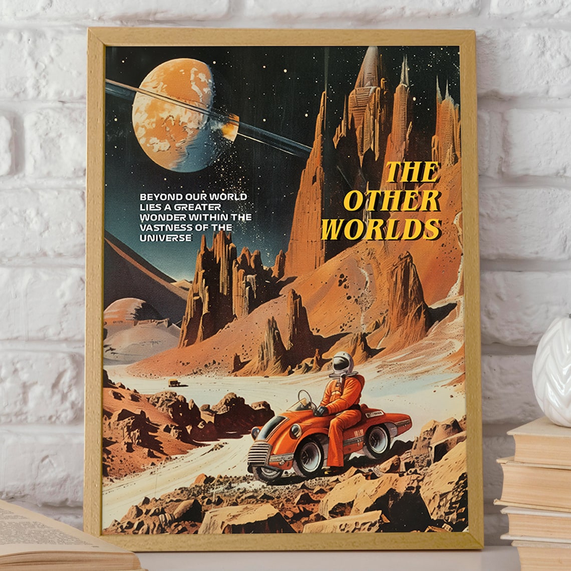 Retro Space Exploration Poster, Galactic Dystopian Art Print - Image 2