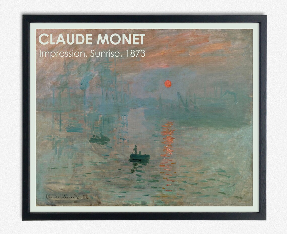 Claude Monet Painting Sunrise Stunning Impressionist Art Poster