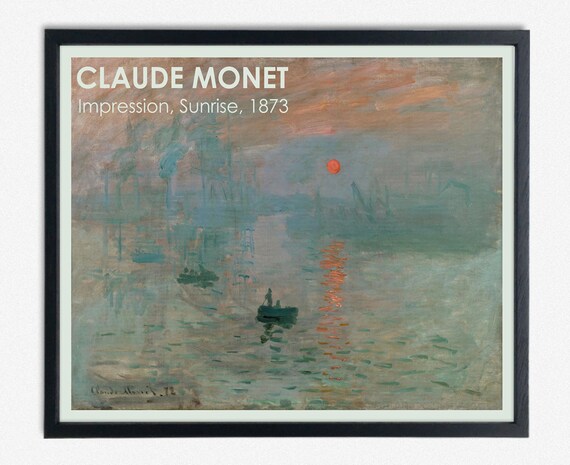 Claude Monet Painting Sunrise Stunning Impressionist Art Poster