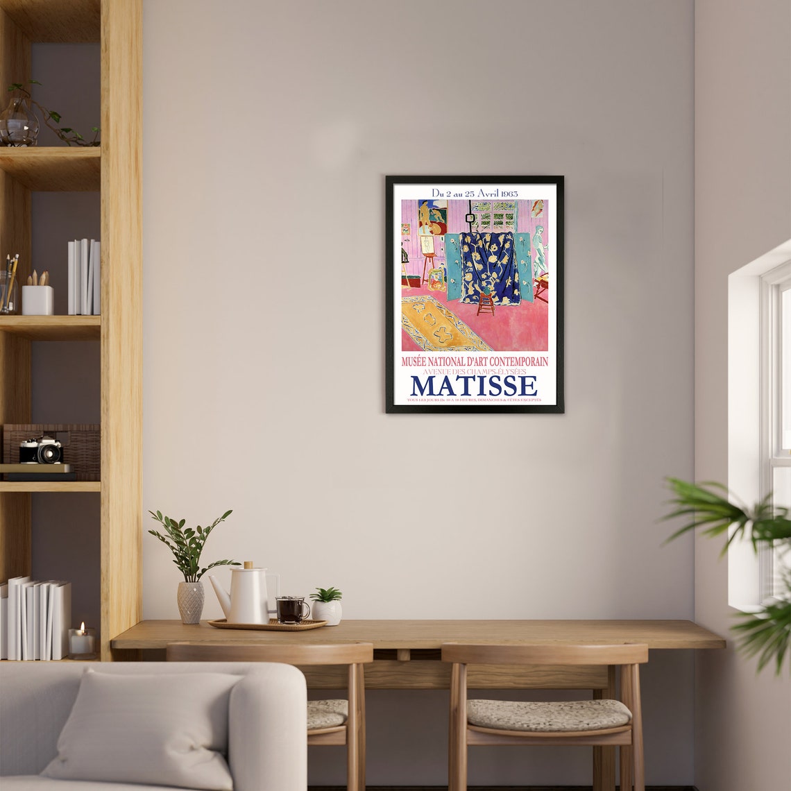 Classic Matisse Pink Room Exhibition Framed Poster 1963 Museum Art Reproduction Framed Art Print Gift Ideas For Her - Image 2