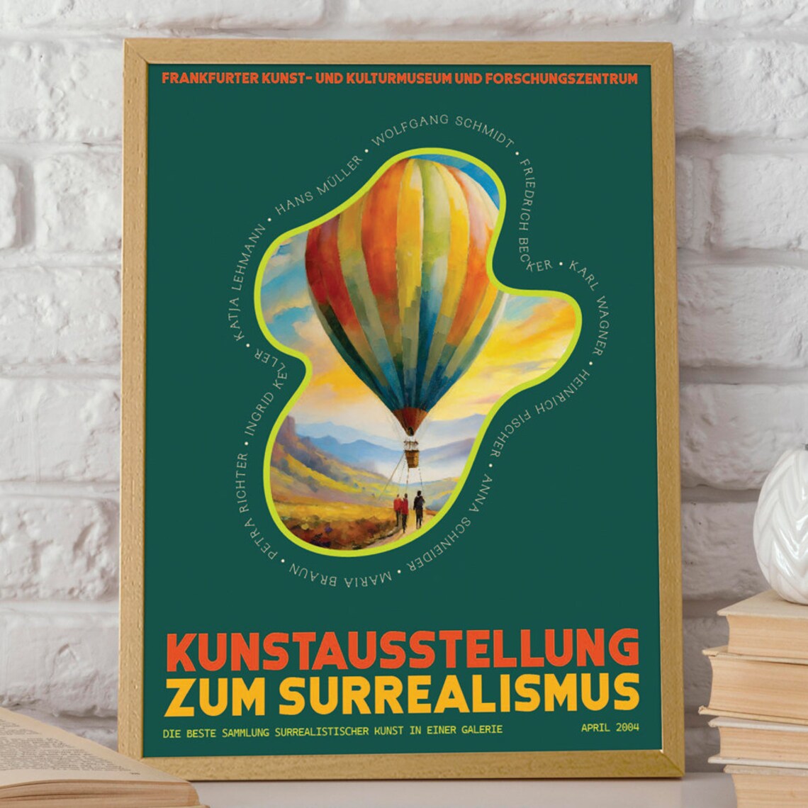 Surrealism Exhibition April 2004 Frankfurt Hot Air Balloon Poster - Image 2