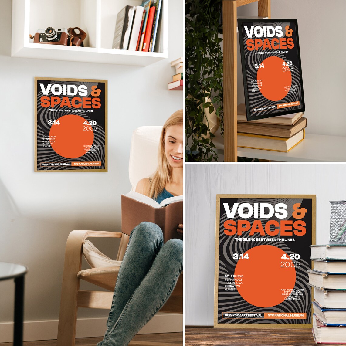 New York Exhibition Poster - Black And Orange - Image 2