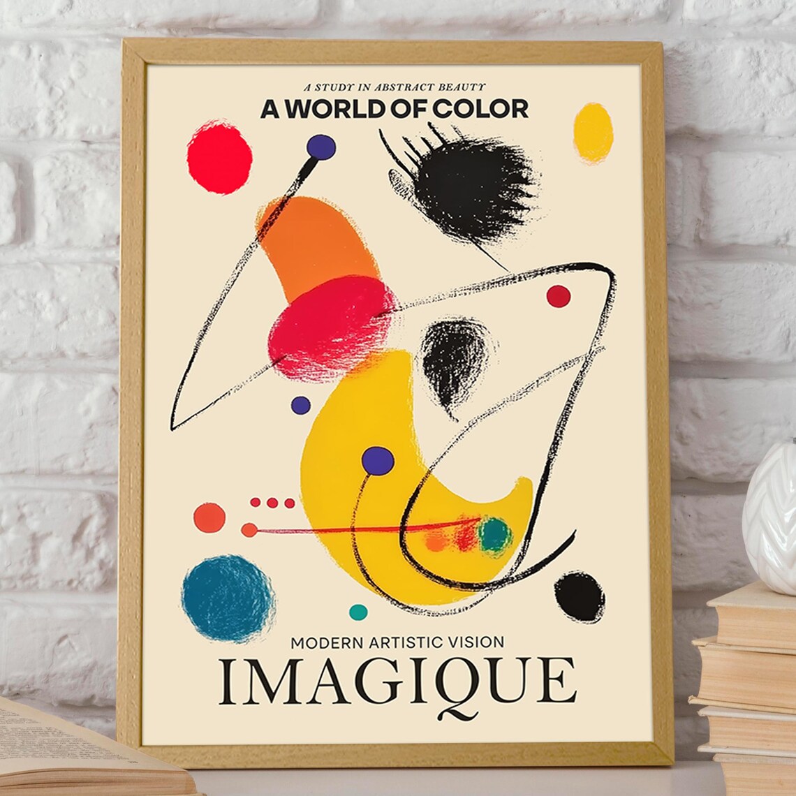 Abstract Colorful Shapes, Modern Geometric Art Print - Image 2