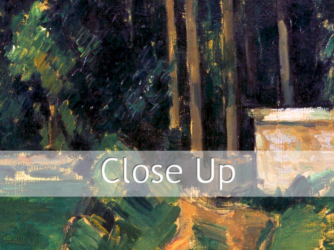 Paul Cezanne Poplars 1880 Tall Dark Trees Woodland Scene Poster - Image 2