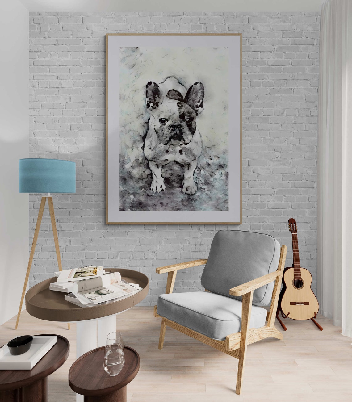 Wall Art Poster Black And White Print French Bulldog Wall Dcor French Bulldog Wall Art Print Wall Living Room Wall Art Entry Hall - Image 6
