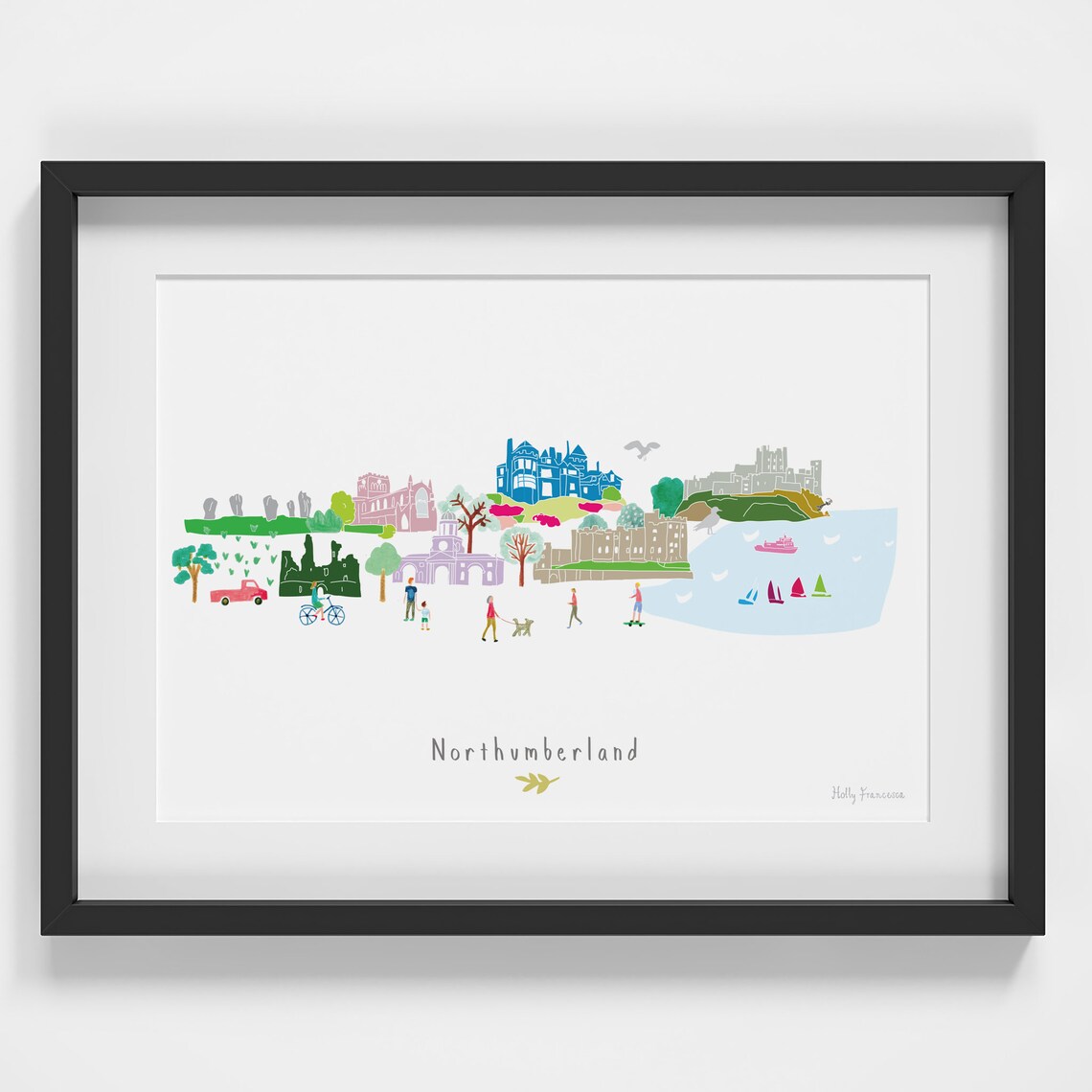 Northumberland County Skyline Landscape Art Print