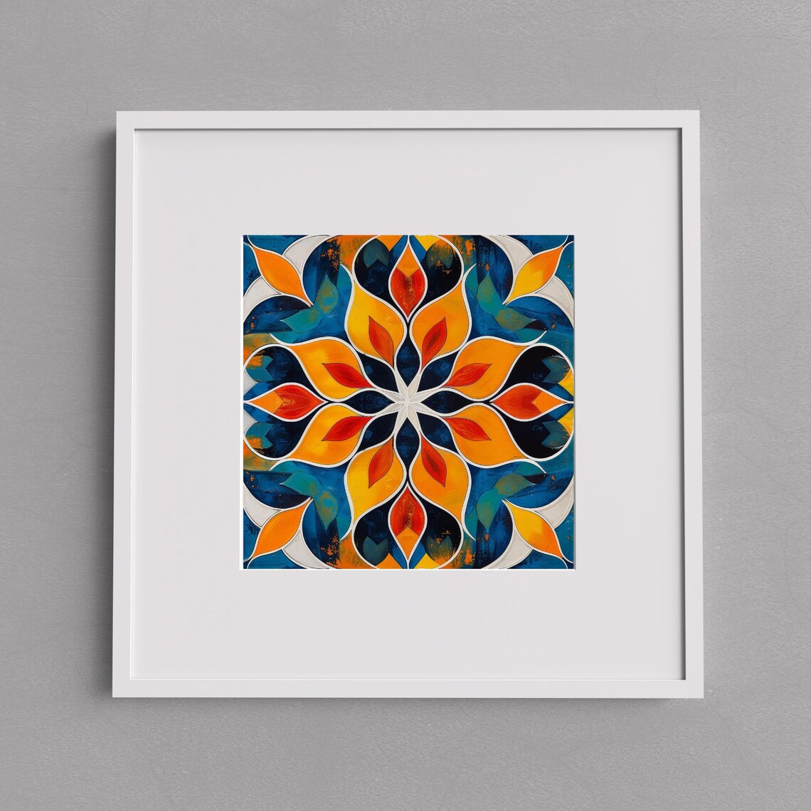 Handmade Moroccan Tile Art Print, Boho Geometric Decor - Image 2