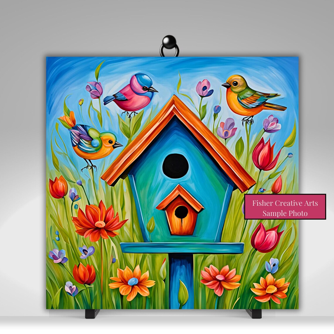 Whimsical Birdhouse Kitchen Art Print, Spring Decor - Image 5