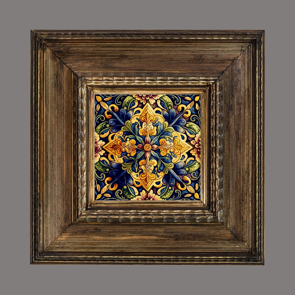 Deruta Style Ceramic Tile Art Print, Italian Kitchen - Image 2