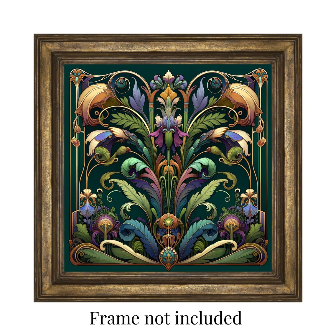 Art Nouveau Ceramic Tile, Vintage-Inspired Wall Art - Image 3