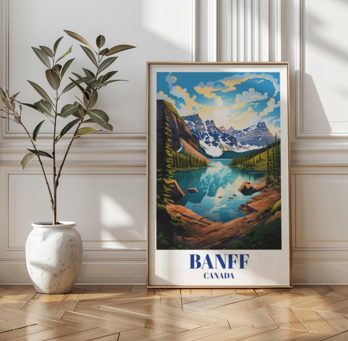 Moraine Lake Stunning Landscape Travel Poster