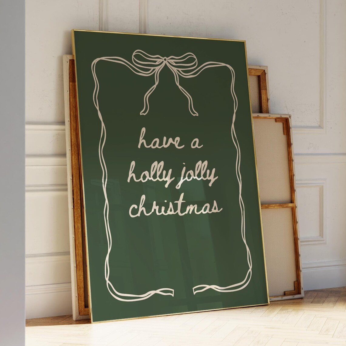 Have A Holly Jolly Christmas, Coquette Bow Print