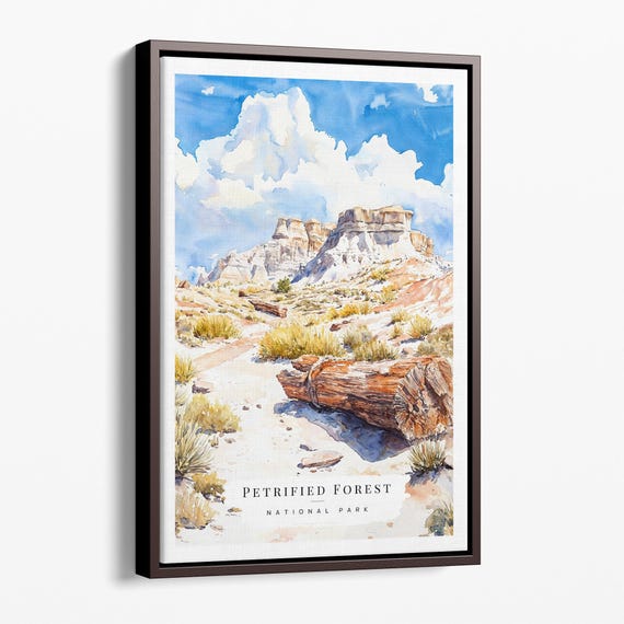 Petrified Forest Canvas Art Print Watercolor Landscape Wall