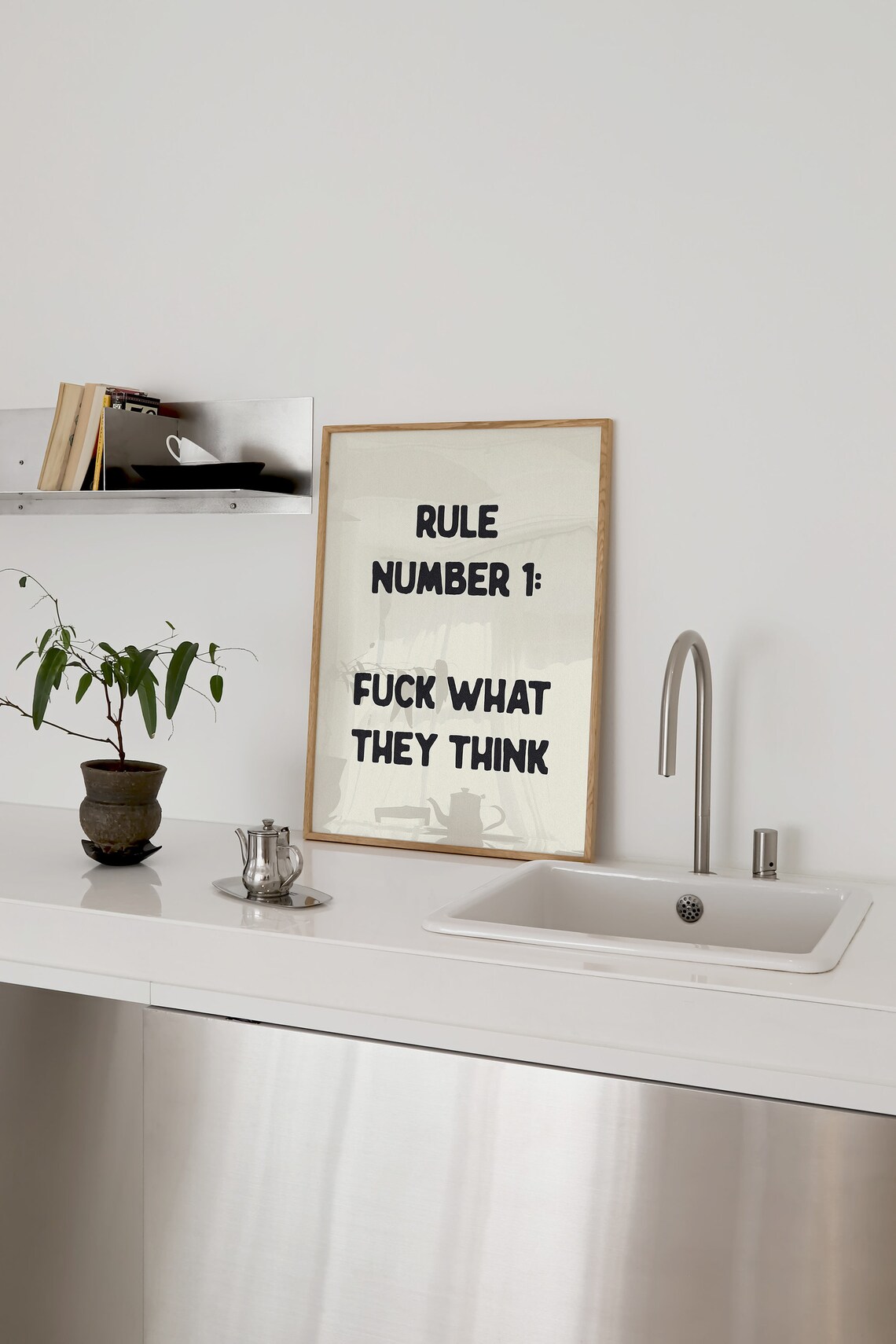 Rule Number 1 Rude Typography Quote Art Print - Image 2