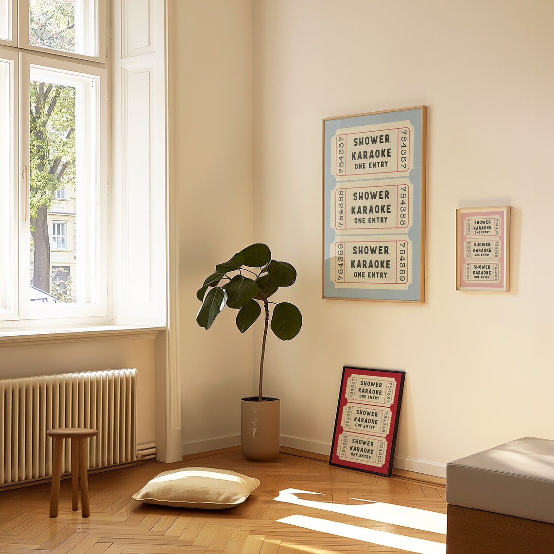 Shower Karaoke Ticket Bathroom Retro Decor Poster - Image 3