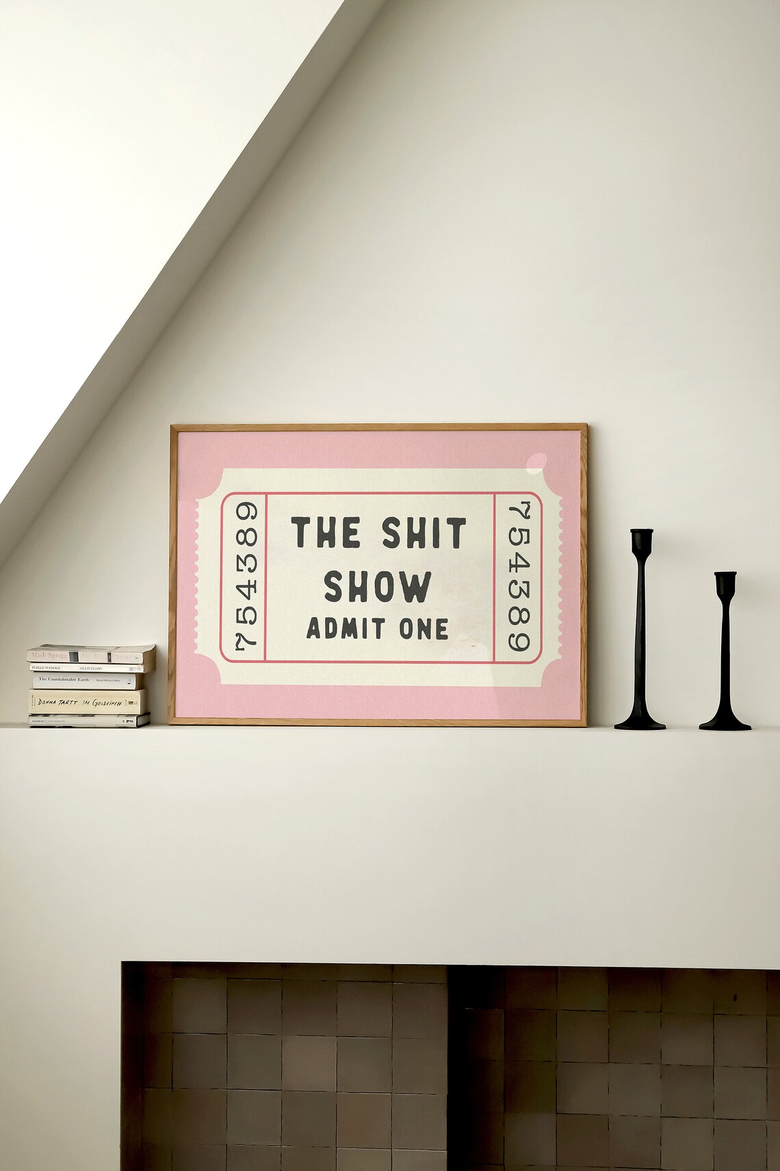 The Shit Show Ticket Retro Aesthetic Wall Art - Image 4