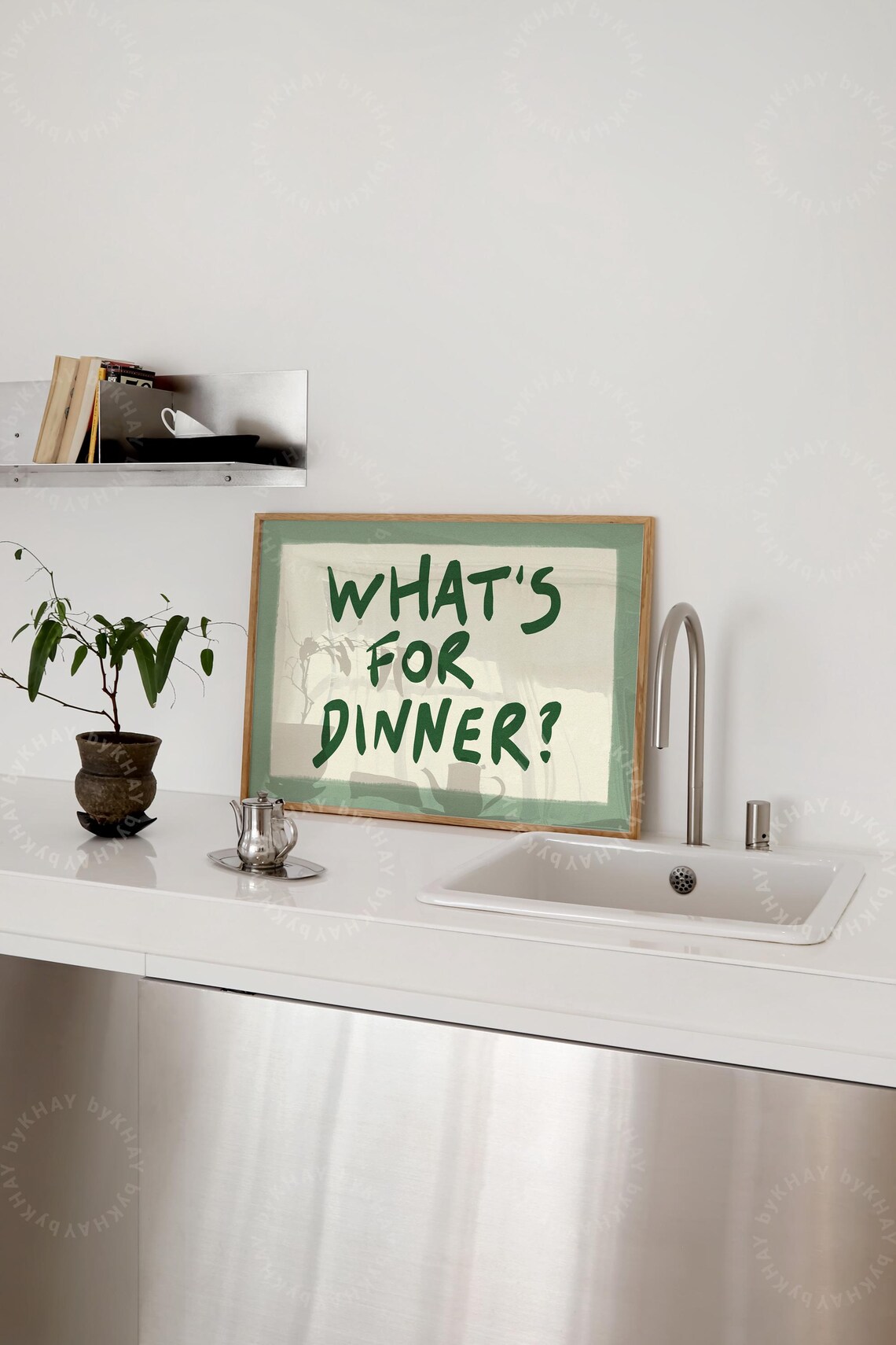 Whats For Dinner? Kitchen Typography Art Print - Image 4
