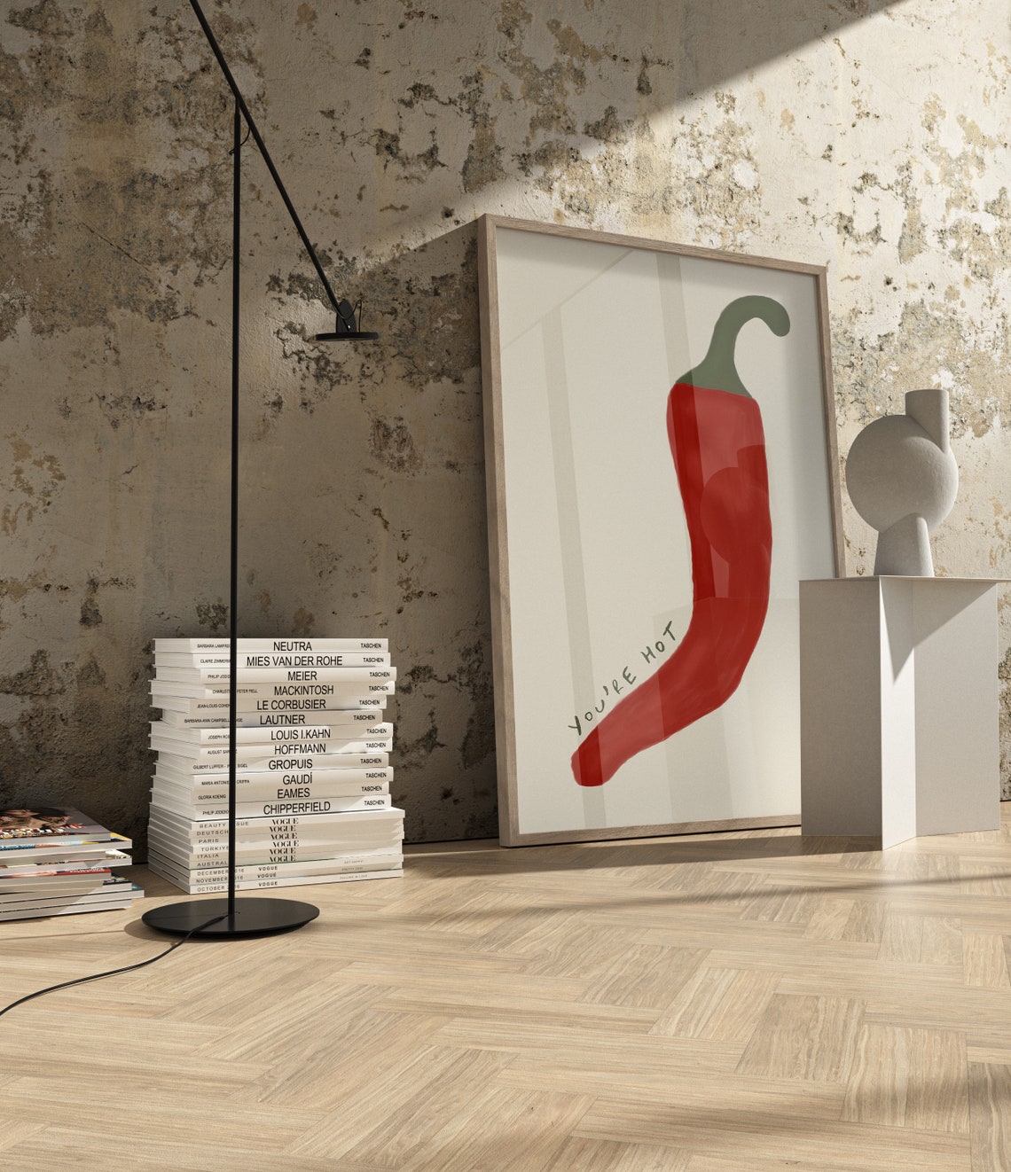 You Are Hot Red Chili Pepper Painting Funny Kitchen Wall Art - Image 2