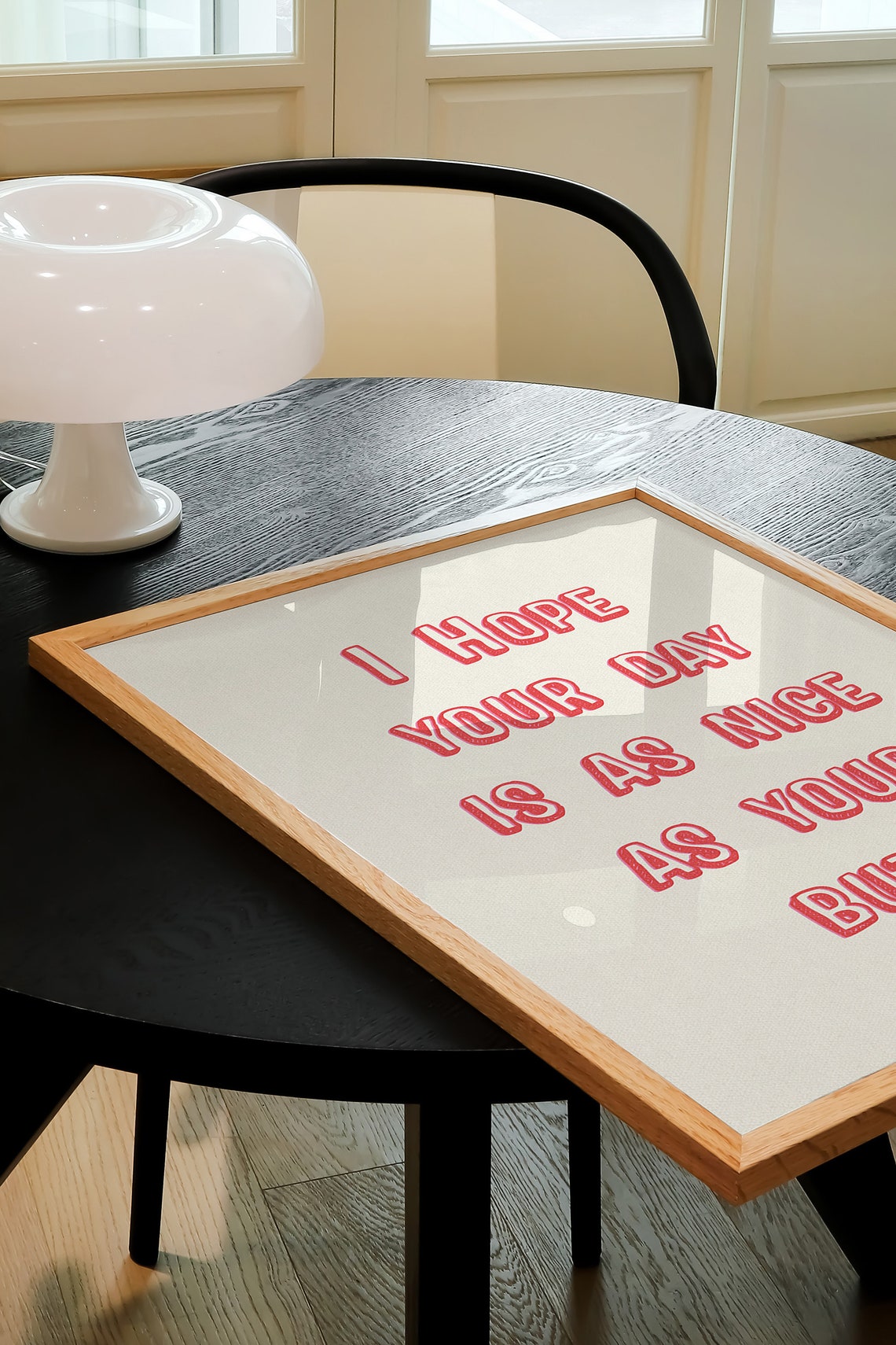 I Hope Your Day Is As Nice As Your Butt Funny Pink Bathroom Poster - Image 3