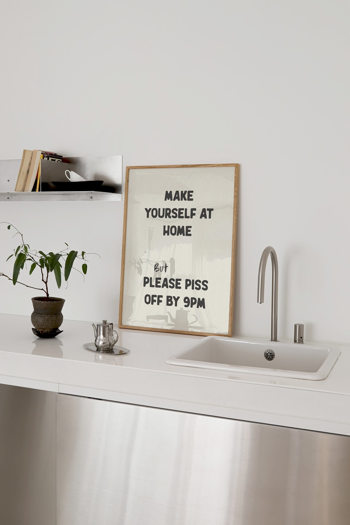 Please Piss Off By 9pm Quote Poster, Rude Humor - Image 2