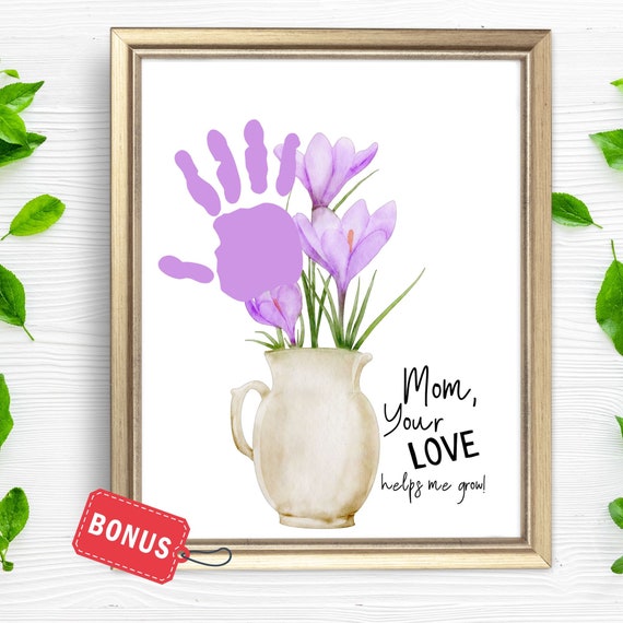 Mothers Day Flower Handprint Craft Floral Bouquet Footprint Sign Kids Keepsake All About My Mom Activity Prek Toddler Teacher Resources