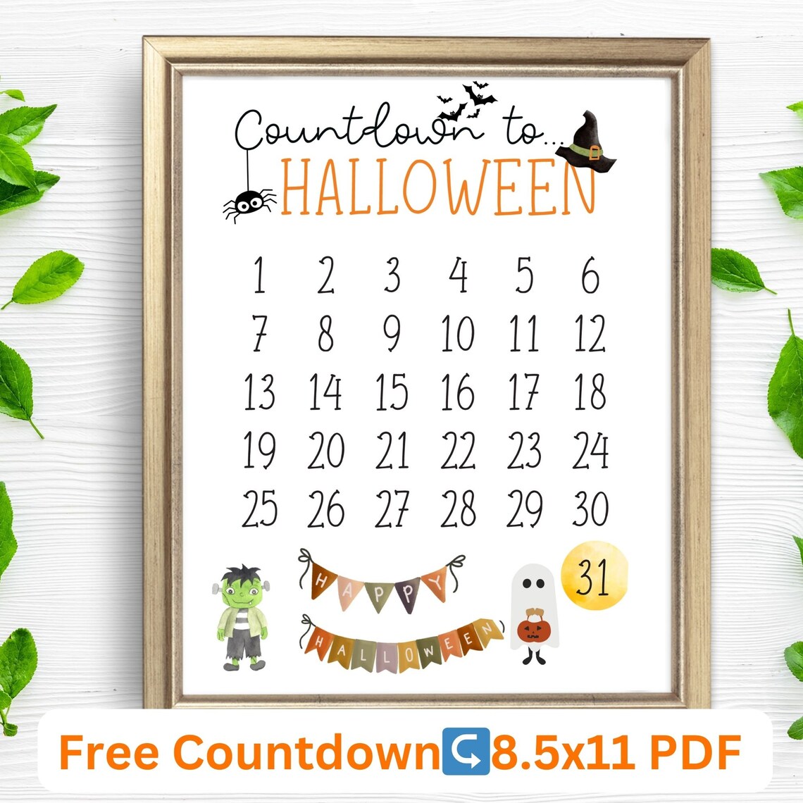 Halloween Footprint Black Cat Kids Craft Art Print - Image 2