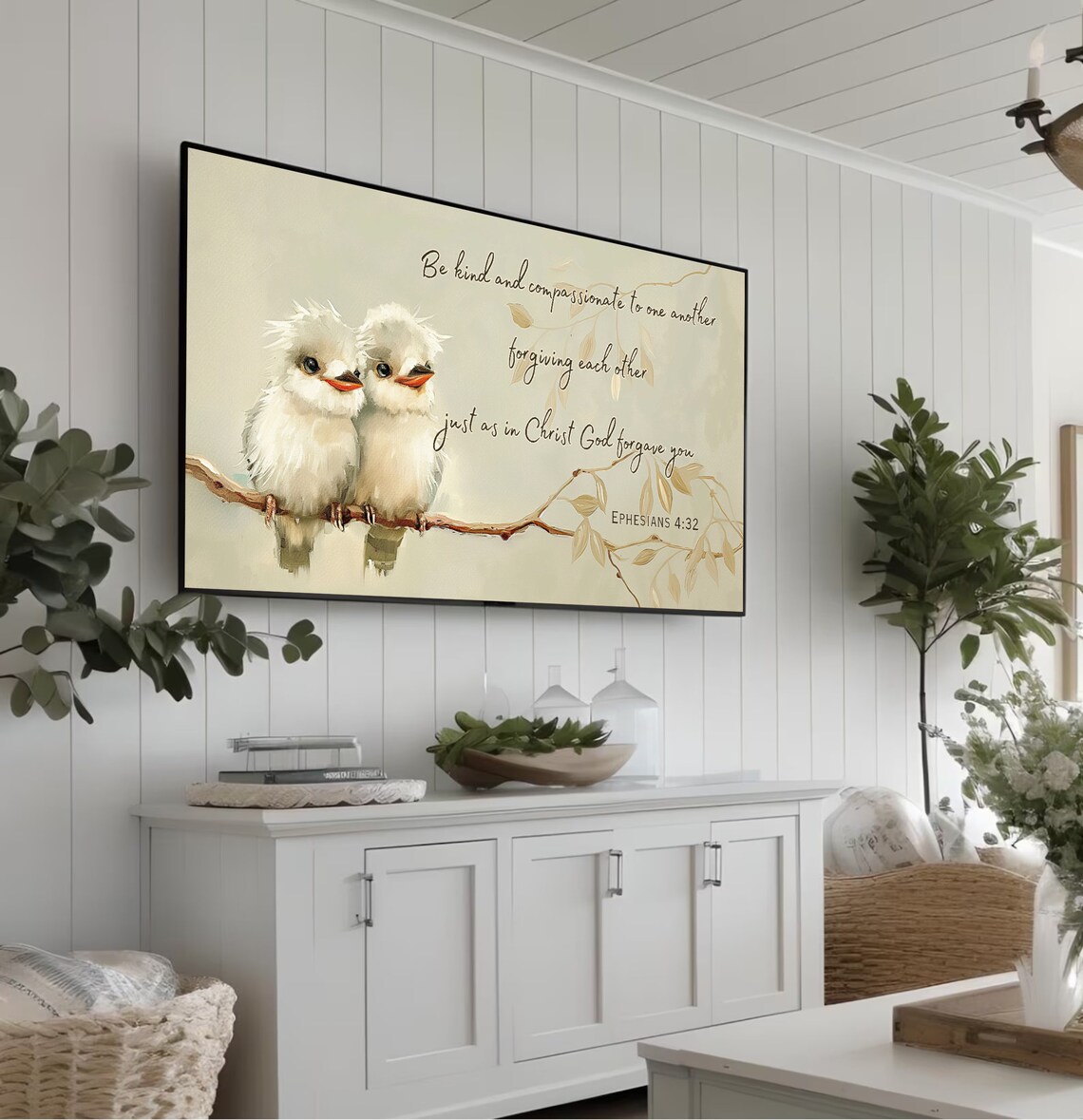 Be Kind Ephesians 4 32 Bible Verse With Cute Baby Birds Poster - Image 5