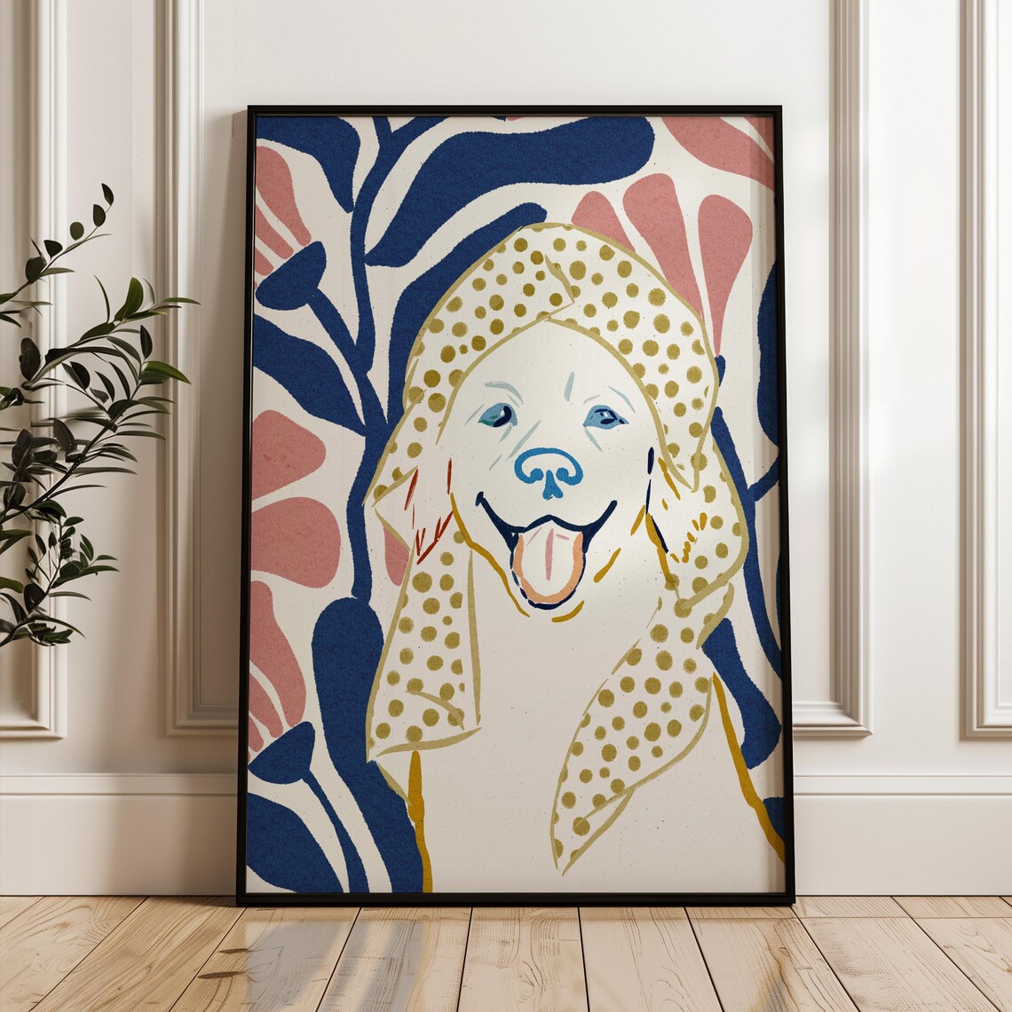Golden Retriever Portrait, Dog Lover Gift