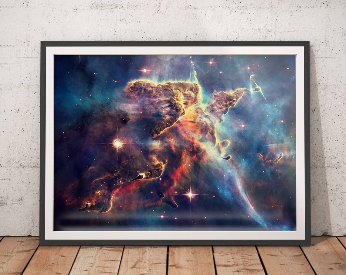 Hubble Carina Nebula Space Poster, Astronomy Print