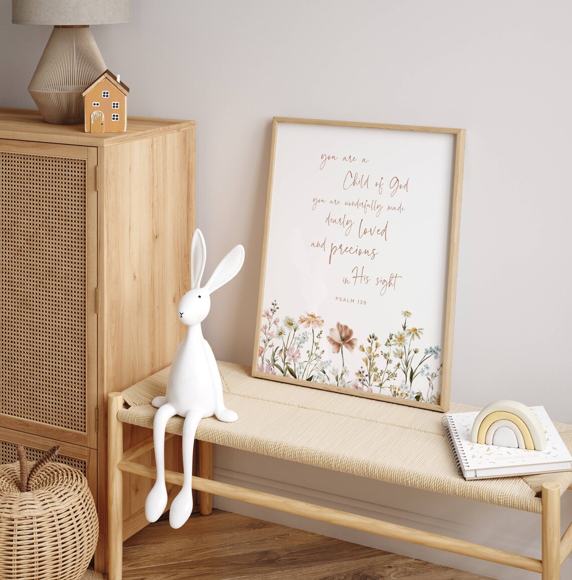 Christian Nursery Scripture Girl Room Art Print