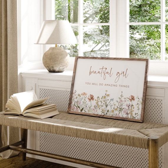 Botanical Nursery Decor for Girl Nursery, Art Print
