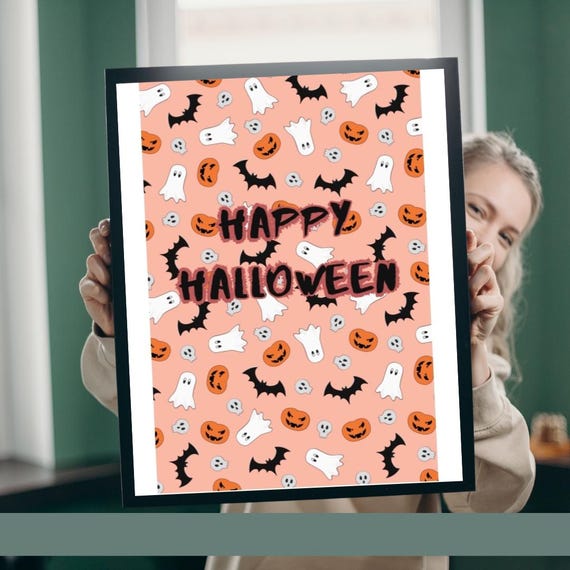 Halloween Wall Art Creepy And Cute Decor Instant