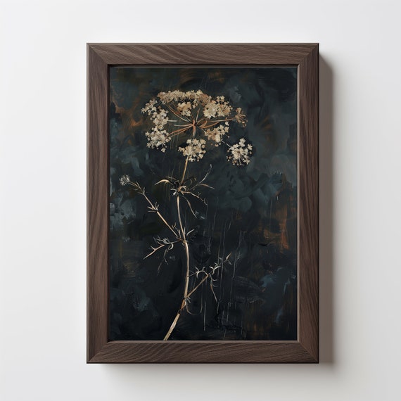 Moody Floral Wall Art Dark Botanical Prints Floral Art Flower 225
