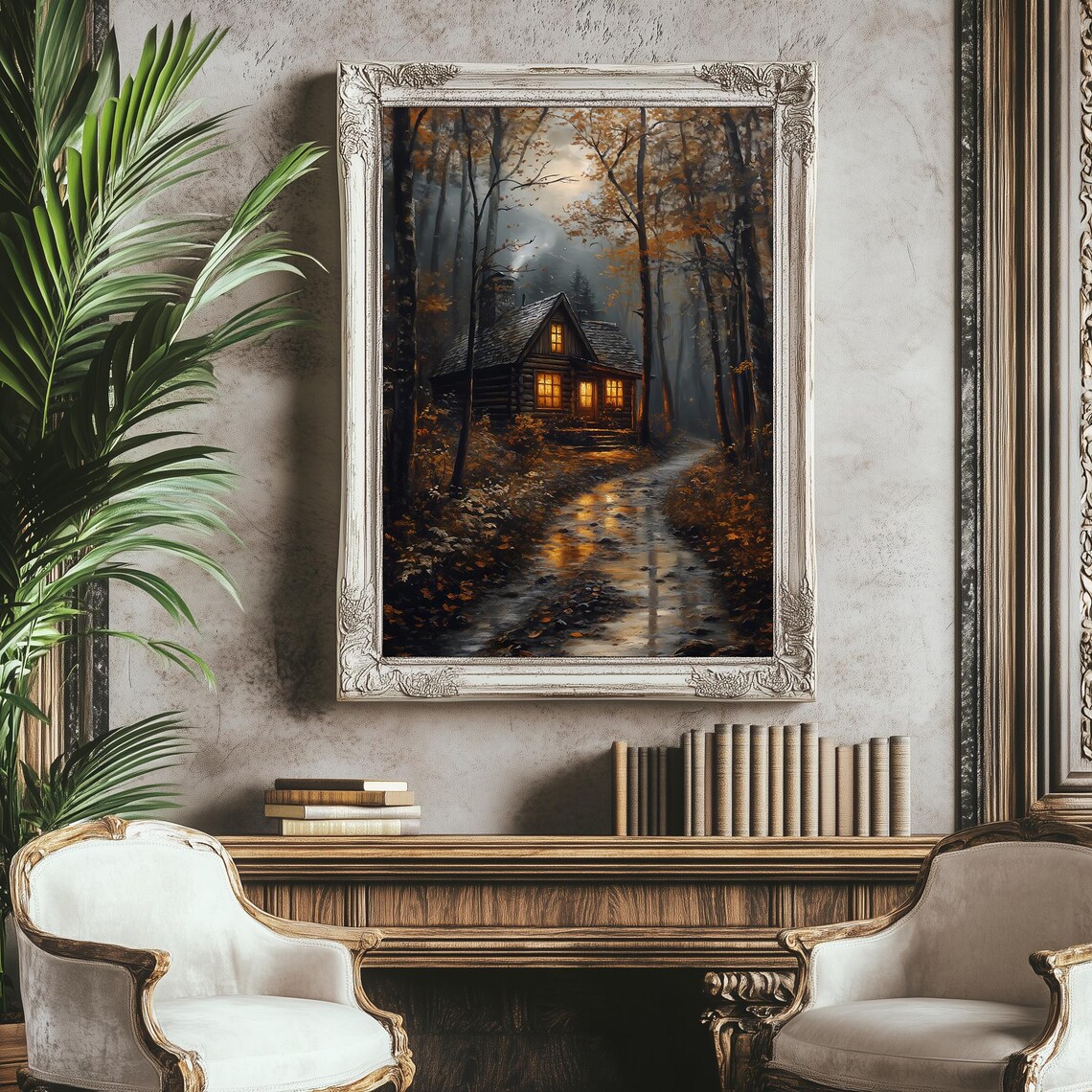 Autumn Countryside Vintage Fall Art Print, Farmhouse Decor - Image 2