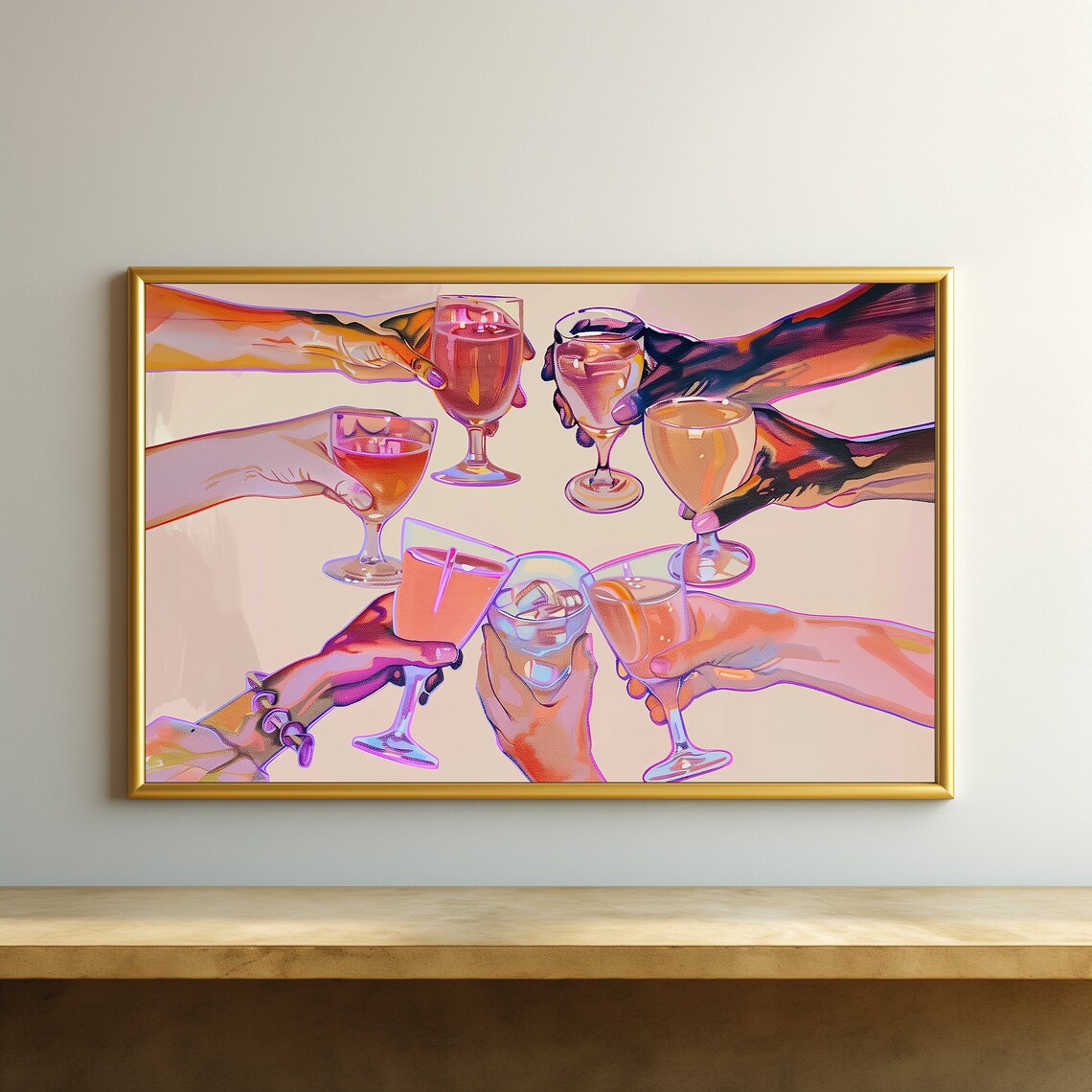 Bar Cart Cheers, Retro Kitchen Wall Art Print - Image 5