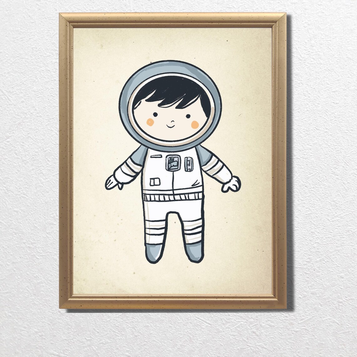 Nursery Astronaut Vintage Outer Space Wall Art - Image 3